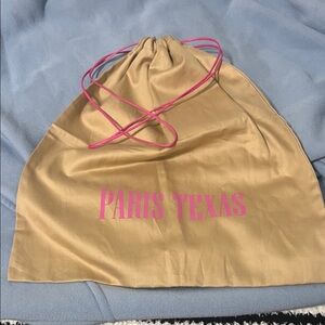 Paris Texas Beige Bag with Pink Details